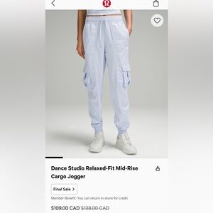 Lululemon Studio Joggers Cargo Style